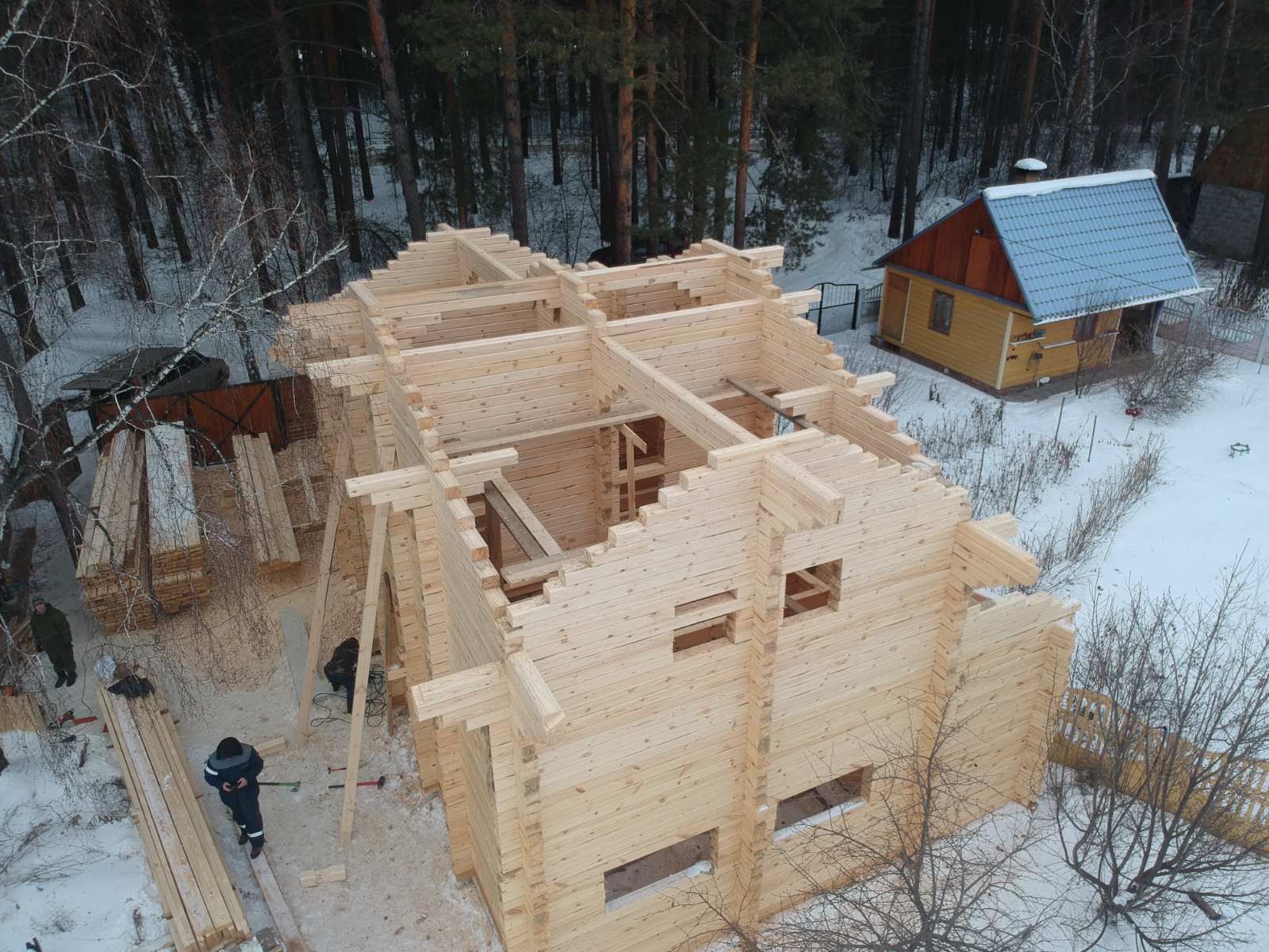 Строительство дома из бруса 6х10 2 этажа пригород Красноярска